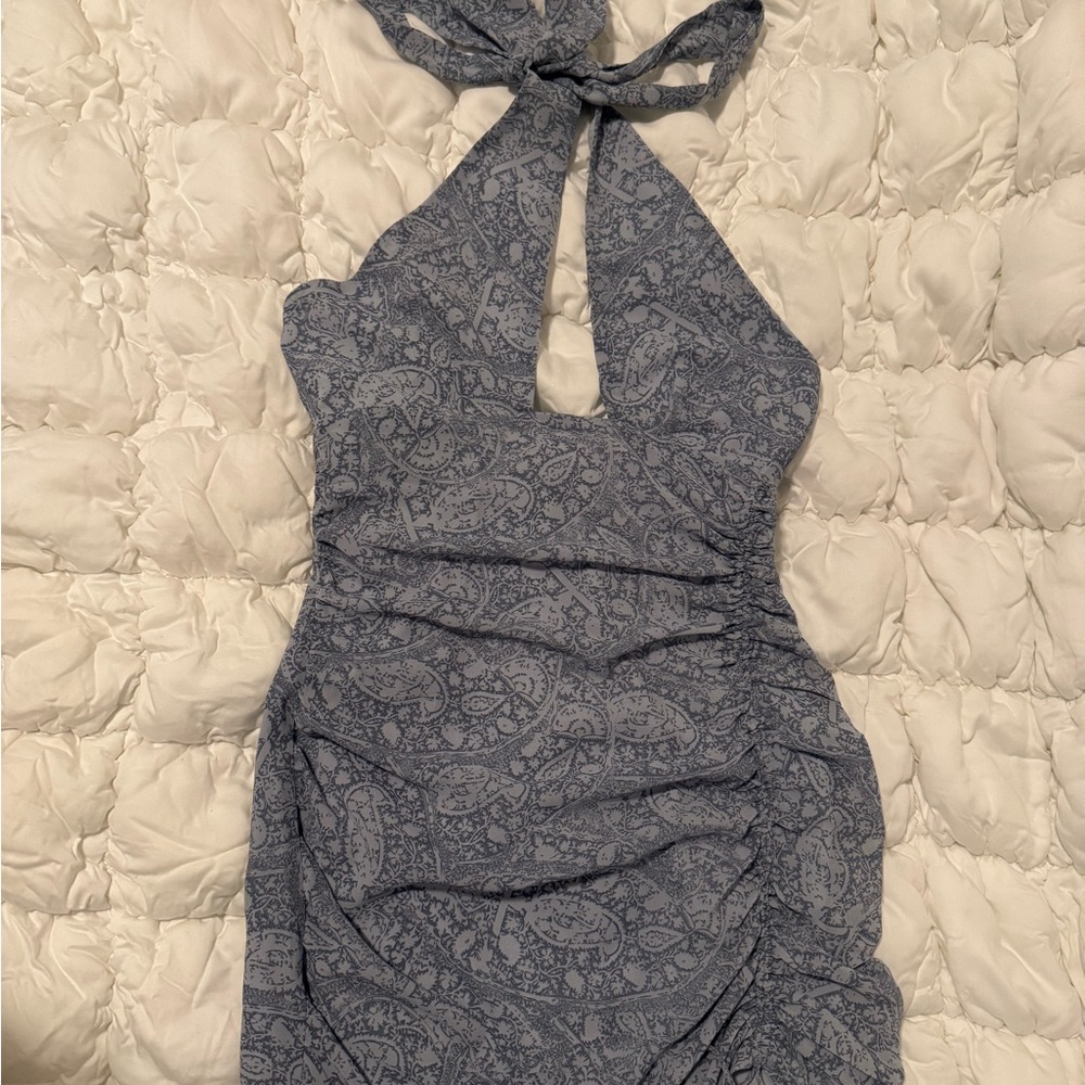 Blue Paisley Women’s Halter Dress